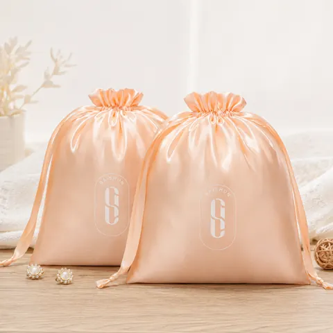 Satin-Look Drawstring Pouch — product gallery view