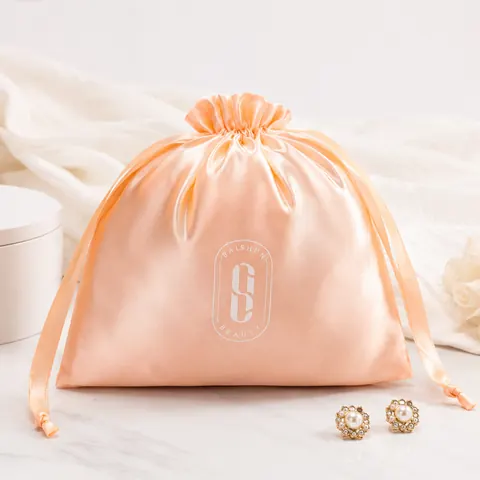 Satin-Look Drawstring Pouch — product gallery view