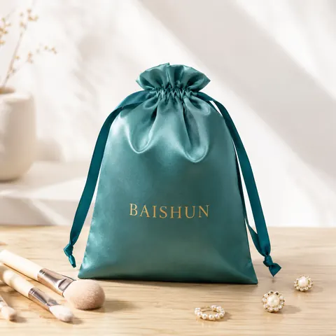 Satin-Look Drawstring Pouch — product gallery view