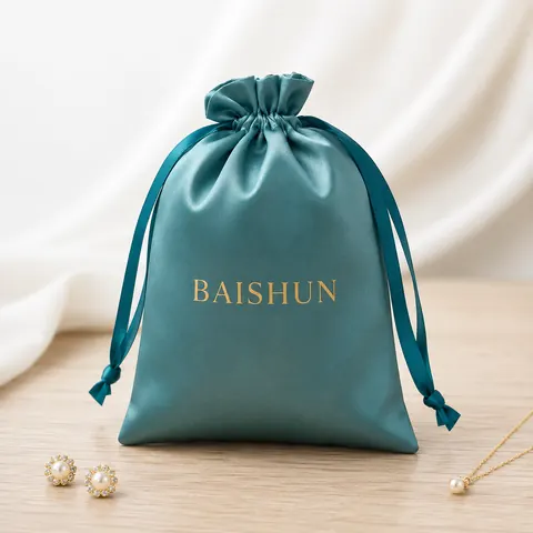Satin-Look Drawstring Pouch — product gallery view