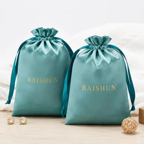 Satin-Look Drawstring Pouch — product gallery view