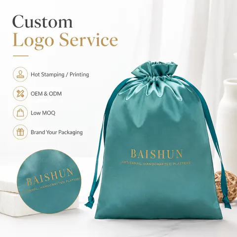 Satin-Look Drawstring Pouch — product gallery view