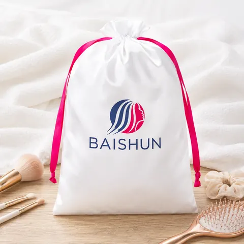 Satin-Look Drawstring Pouch — product gallery view