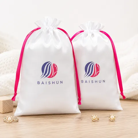 Satin-Look Drawstring Pouch — product gallery view