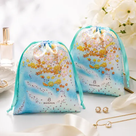 Satin-Look Drawstring Pouch — product gallery view