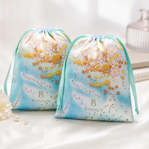 Satin-Look Drawstring Pouch — product gallery view