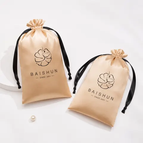Satin-Look Drawstring Pouch