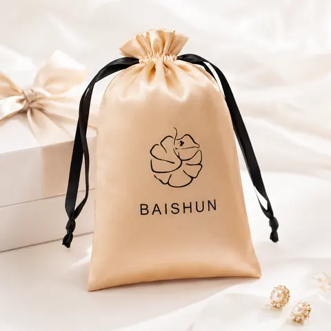 Satin-Look Drawstring Pouch — product gallery view