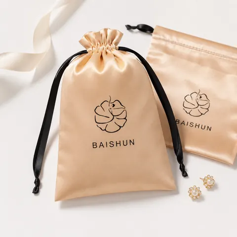 Satin-Look Drawstring Pouch — product gallery view