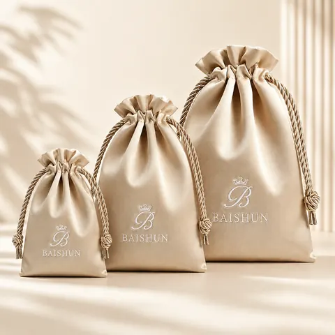 Satin-Look Drawstring Pouch — product gallery view