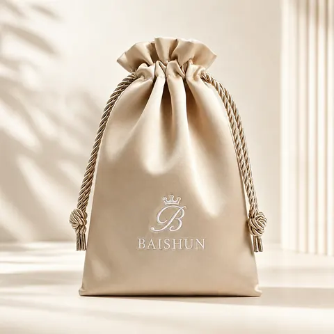 Satin-Look Drawstring Pouch — product gallery view