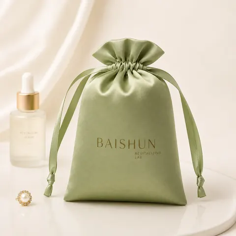 Satin-Look Drawstring Pouch