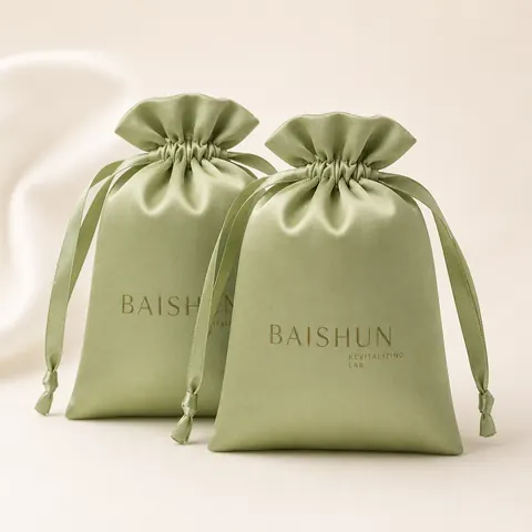 Satin-Look Drawstring Pouch — product gallery view