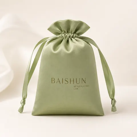 Satin-Look Drawstring Pouch — product gallery view