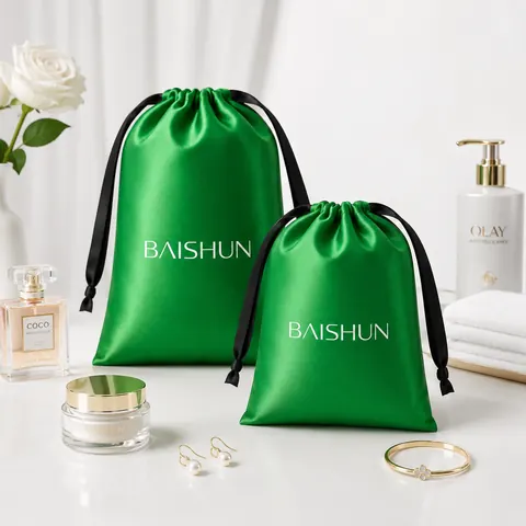 Satin-Look Drawstring Pouch
