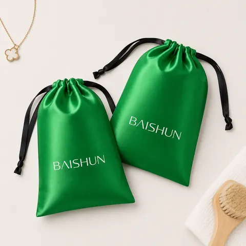 Satin-Look Drawstring Pouch — product gallery view