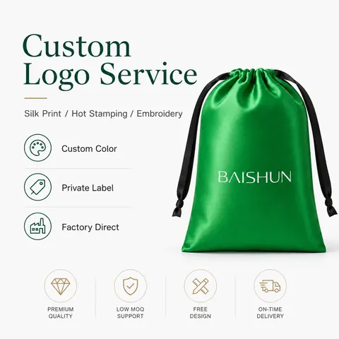 Satin-Look Drawstring Pouch — product gallery view