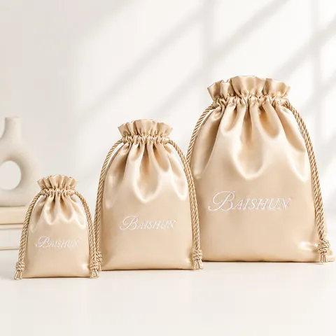 Satin-Look Drawstring Pouch
