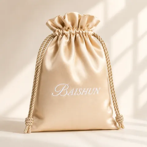 Satin-Look Drawstring Pouch — product gallery view