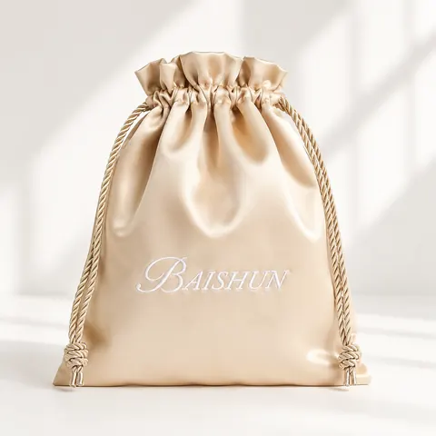 Satin-Look Drawstring Pouch — product gallery view