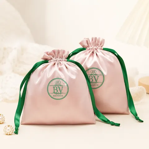 Satin-Look Drawstring Pouch — product gallery view