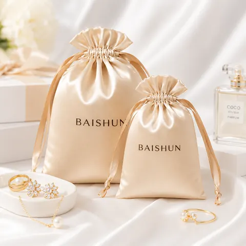 Satin-Look Drawstring Pouch — product gallery view