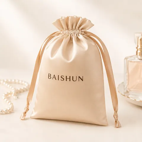 Satin-Look Drawstring Pouch — product gallery view