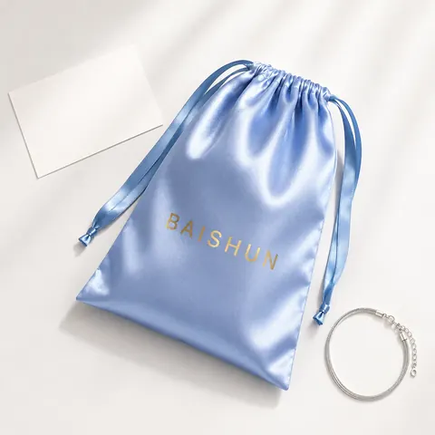 Satin-Look Drawstring Pouch — product gallery view