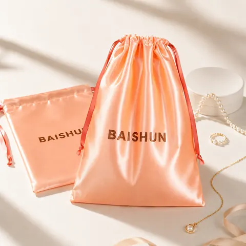 Satin-Look Drawstring Pouch