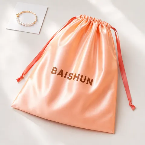 Satin-Look Drawstring Pouch — product gallery view