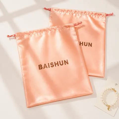 Satin-Look Drawstring Pouch — product gallery view