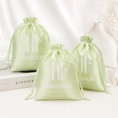 Satin-Look Drawstring Pouch — product gallery view