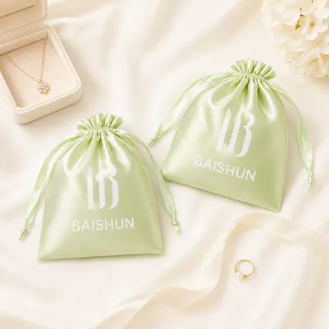 Satin-Look Drawstring Pouch — product gallery view