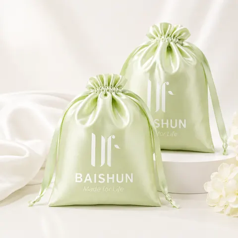 Satin-Look Drawstring Pouch — product gallery view
