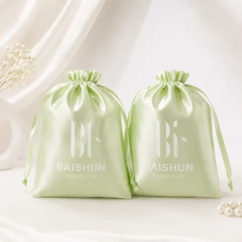 Satin-Look Drawstring Pouch — product gallery view
