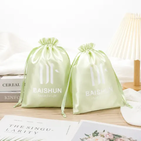 Satin-Look Drawstring Pouch — product gallery view