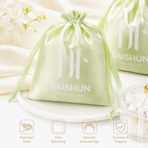 Satin-Look Drawstring Pouch — product gallery view