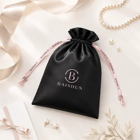 Satin-Look Drawstring Pouch