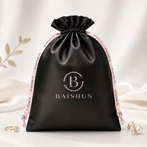 Satin-Look Drawstring Pouch — product gallery view