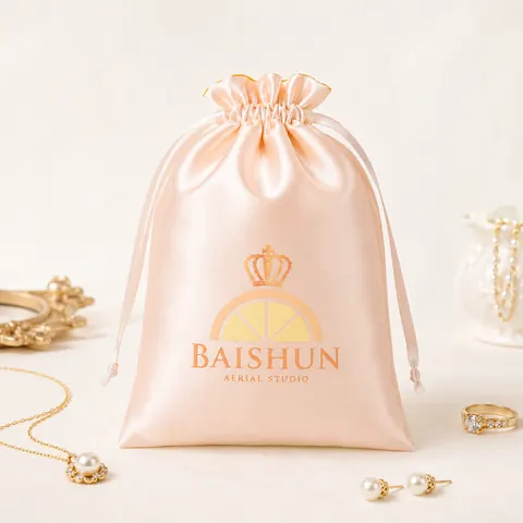 Satin-Look Drawstring Pouch