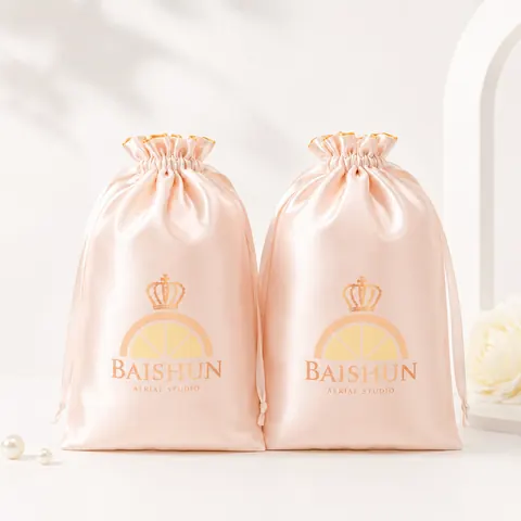 Satin-Look Drawstring Pouch — product gallery view