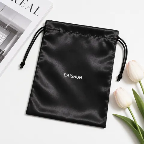 Satin-Look Drawstring Pouch — product gallery view