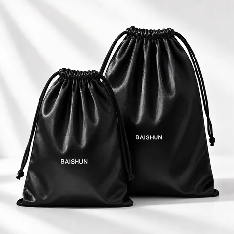 Satin-Look Drawstring Pouch — product gallery view