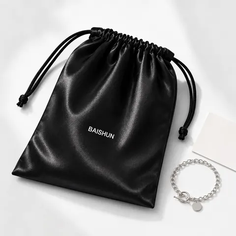 Satin-Look Drawstring Pouch — product gallery view