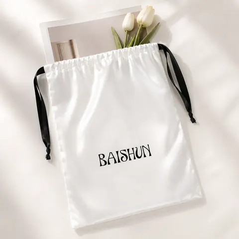 Satin-Look Drawstring Pouch — product gallery view