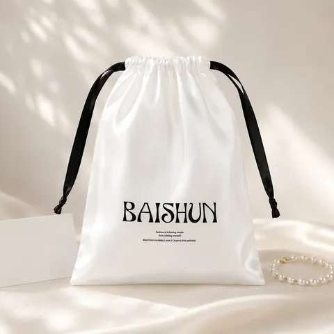 Satin-Look Drawstring Pouch — product gallery view