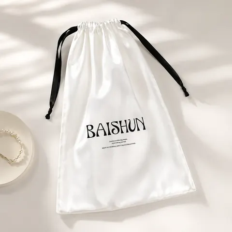 Satin-Look Drawstring Pouch — product gallery view