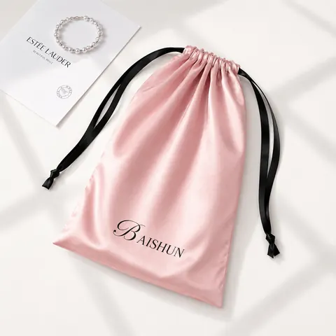 Satin-Look Drawstring Pouch — product gallery view