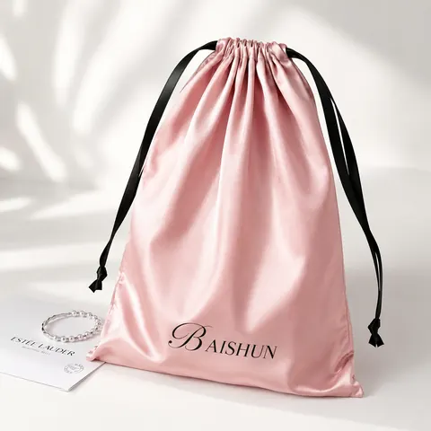 Satin-Look Drawstring Pouch — product gallery view