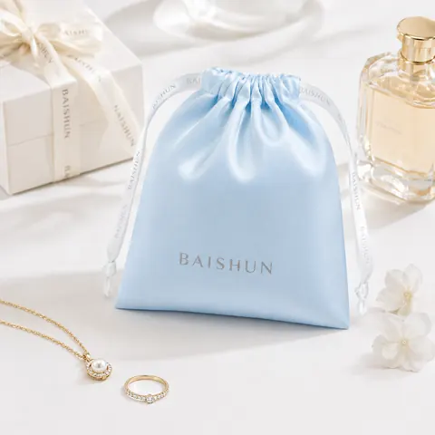 Satin-Look Drawstring Pouch — product gallery view